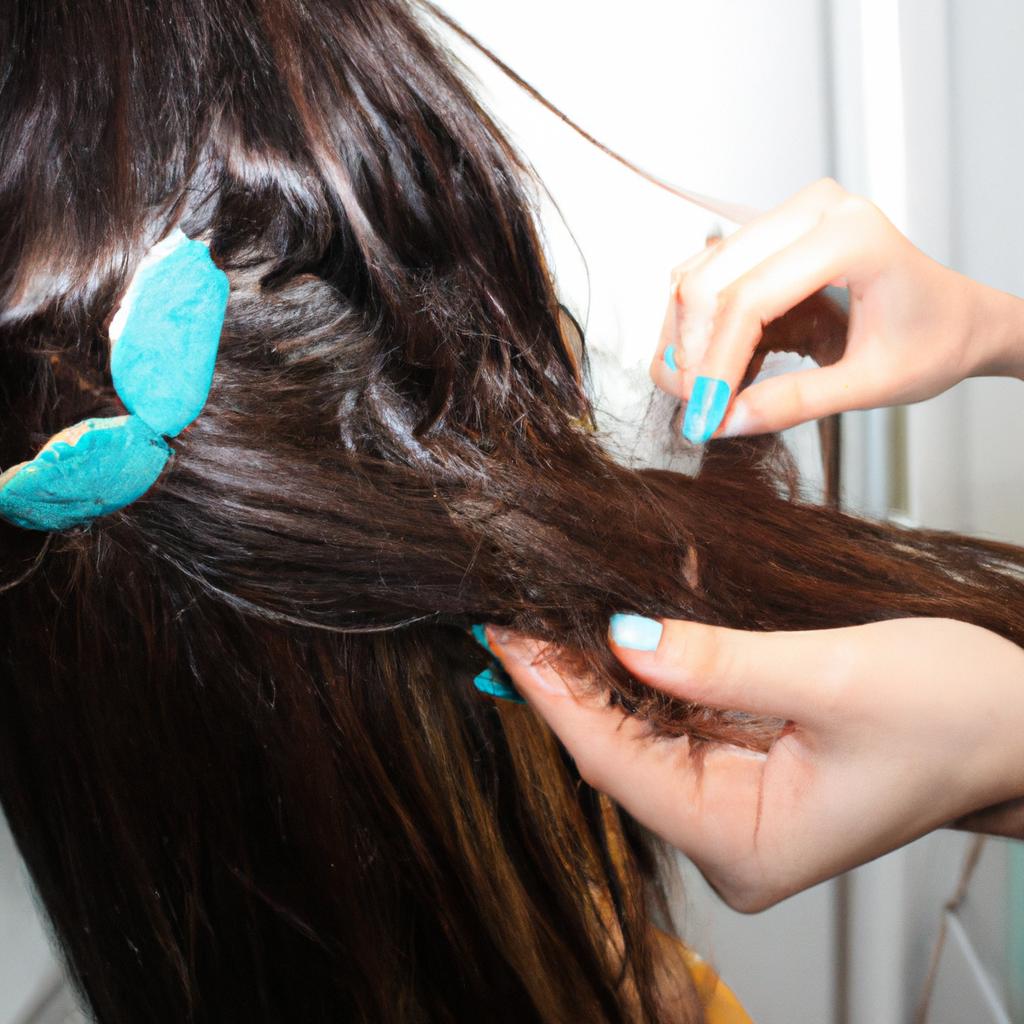Woman applying weft extensions professionally